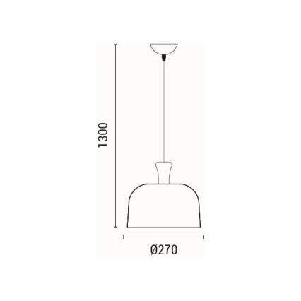 Lustra ar auklu 1xE27/15W/230V balta d. 27 cm