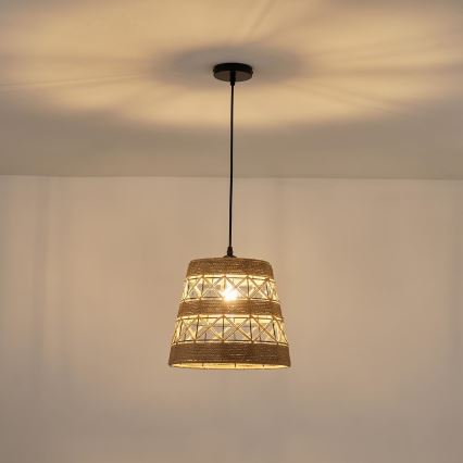 Lustra ar auklu 1xE27/15W/230V bēša