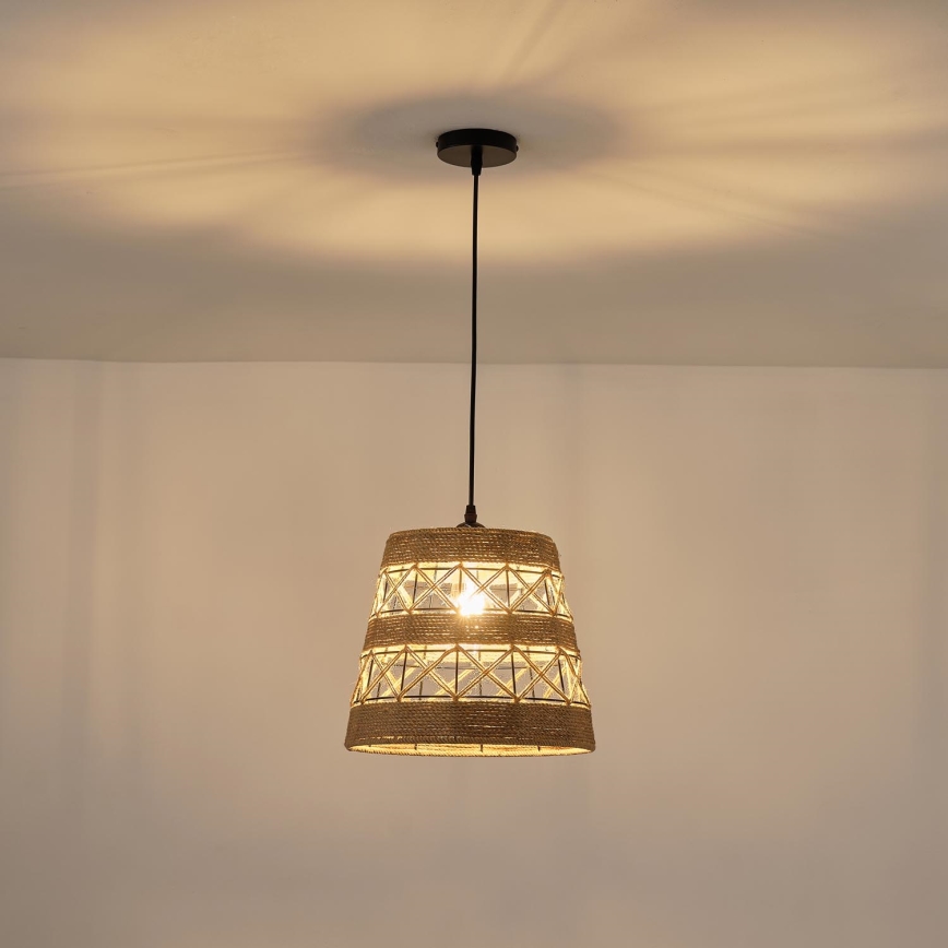Lustra ar auklu 1xE27/15W/230V bēša