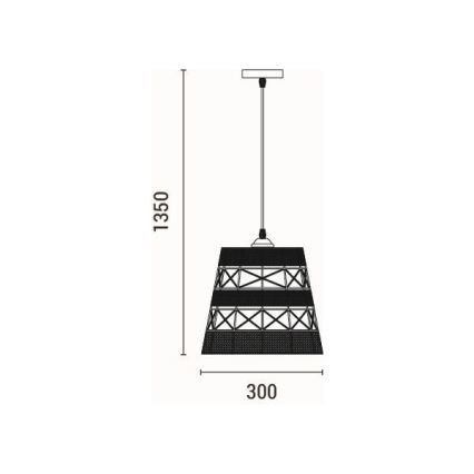 Lustra ar auklu 1xE27/15W/230V bēša