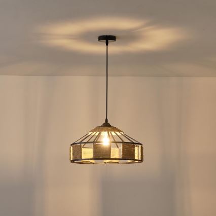 Lustra ar auklu 1xE27/15W/230V bēša
