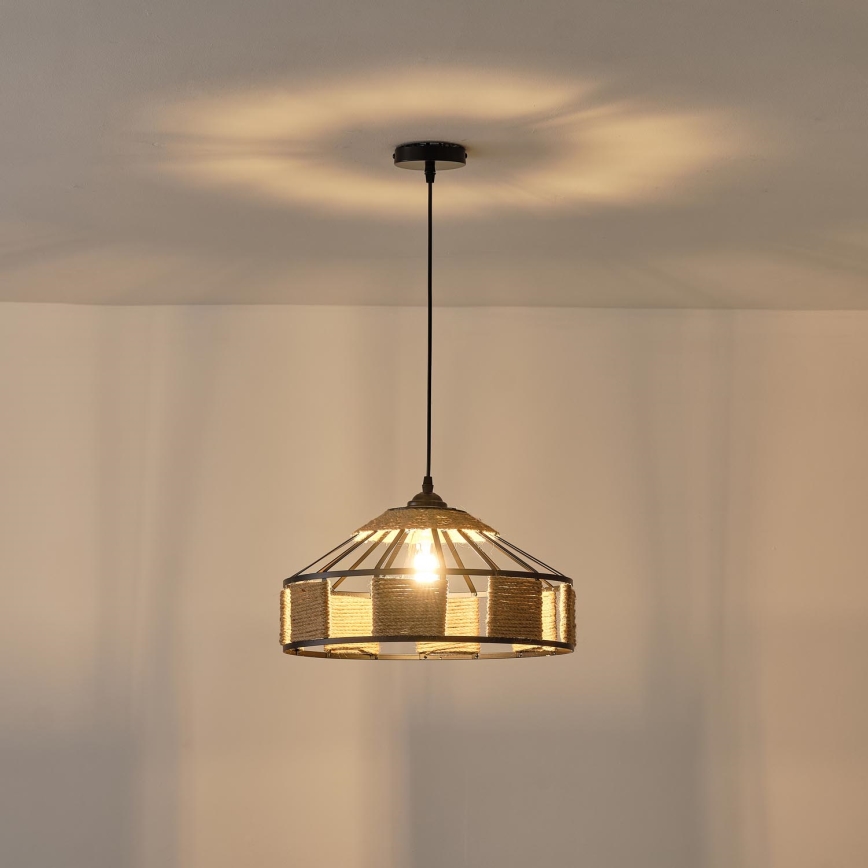 Lustra ar auklu 1xE27/15W/230V bēša