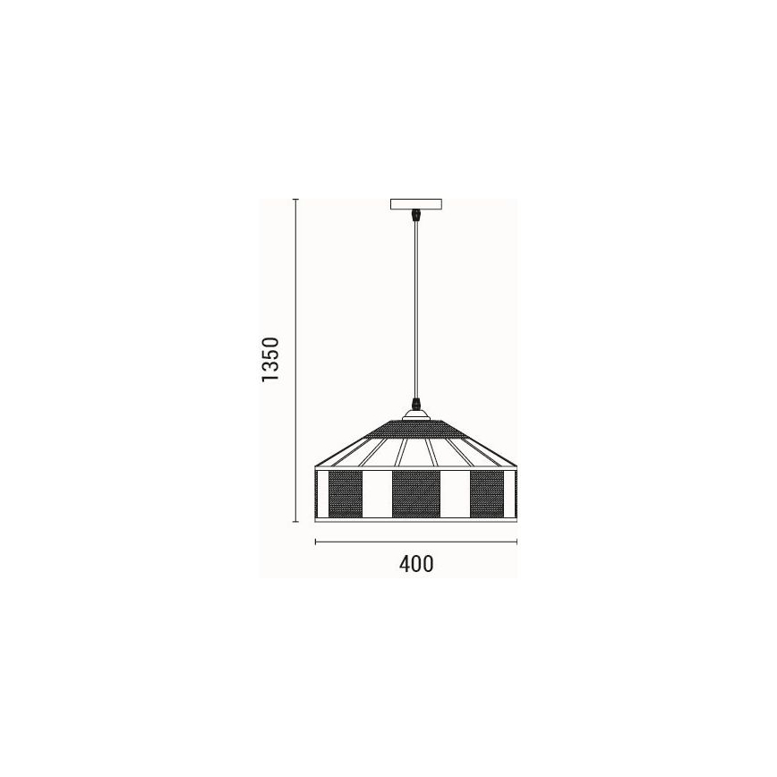 Lustra ar auklu 1xE27/15W/230V bēša