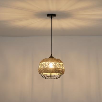 Lustra ar auklu 1xE27/15W/230V bēša