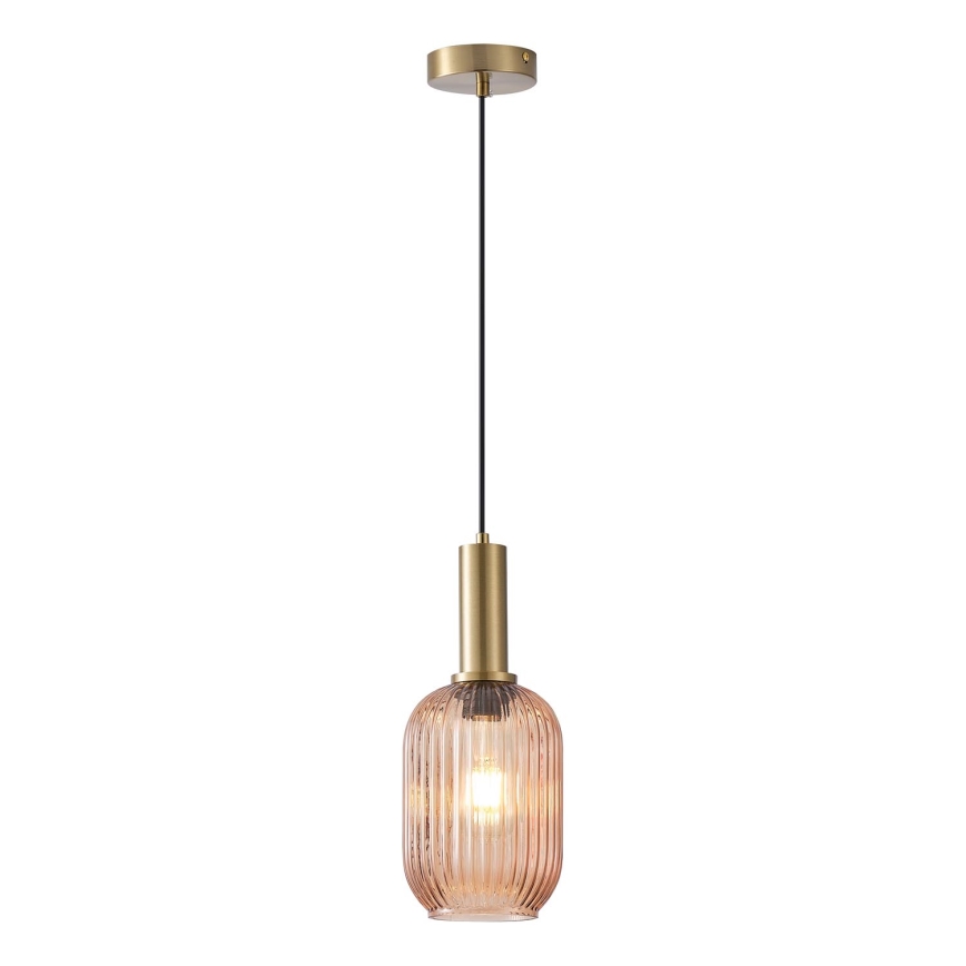 Lustra ar auklu 1xE27/15W/230V brūna pr. 13 cm