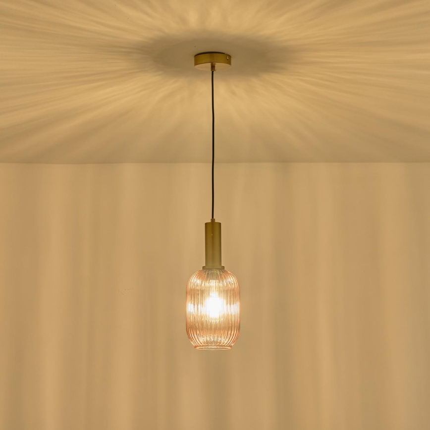 Lustra ar auklu 1xE27/15W/230V brūna pr. 13 cm