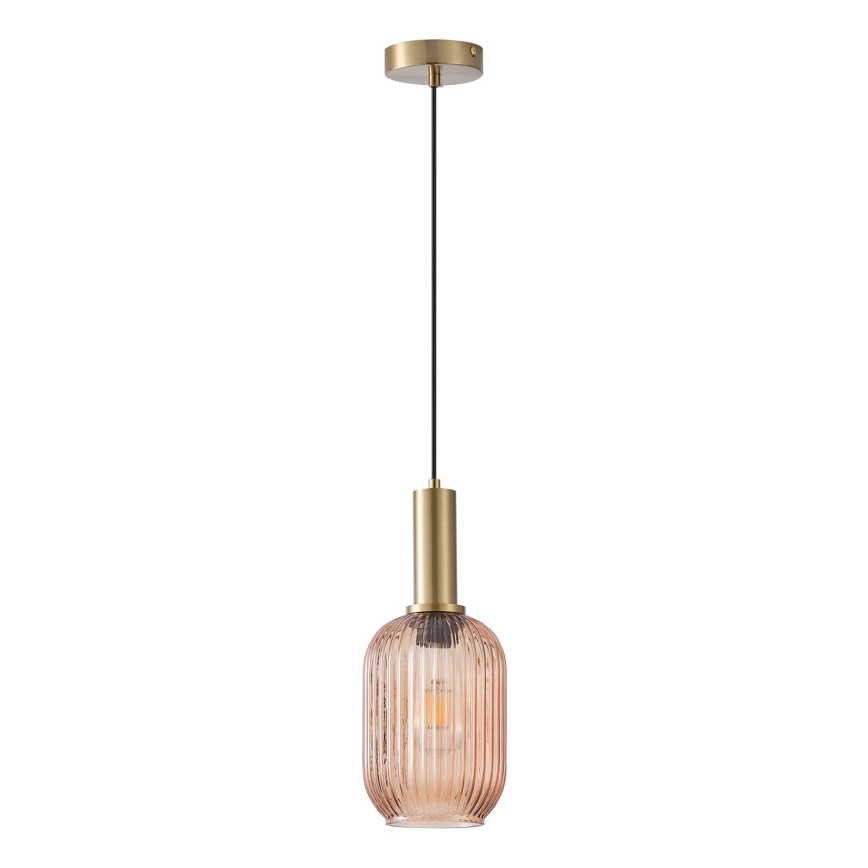 Lustra ar auklu 1xE27/15W/230V brūna pr. 13 cm