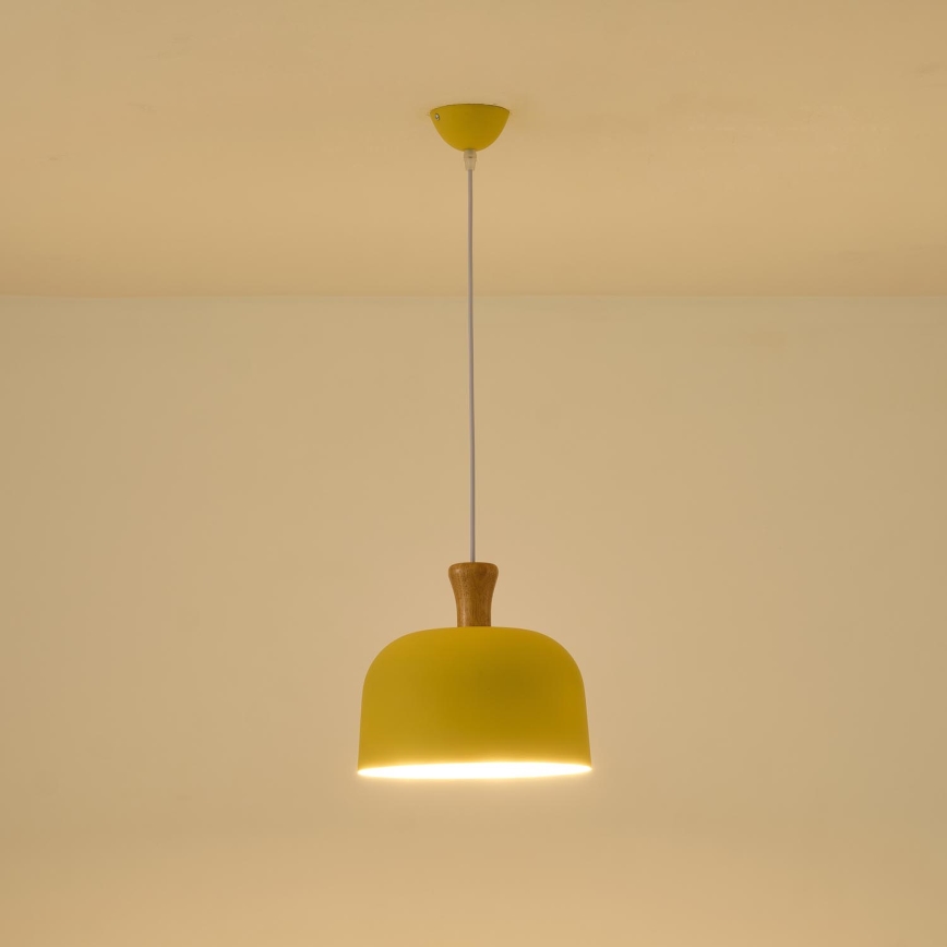 Lustra ar auklu 1xE27/15W/230V dzeltena pr. 27 cm
