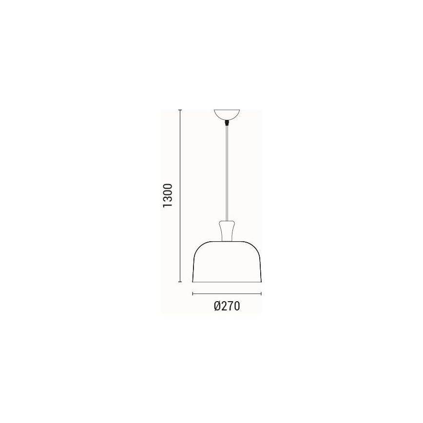 Lustra ar auklu 1xE27/15W/230V dzeltena pr. 27 cm