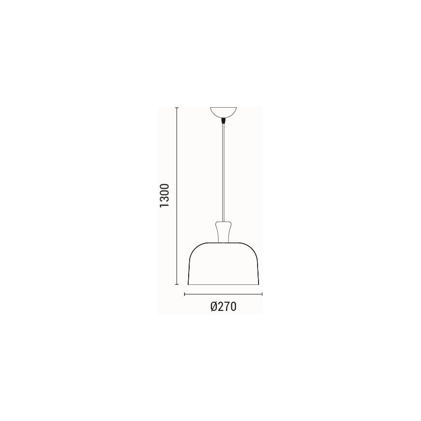 Lustra ar auklu 1xE27/15W/230V melna d. 27 cm