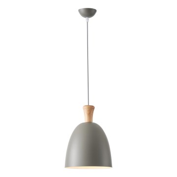 Lustra ar auklu 1xE27/15W/230V pelēka d. 23 cm