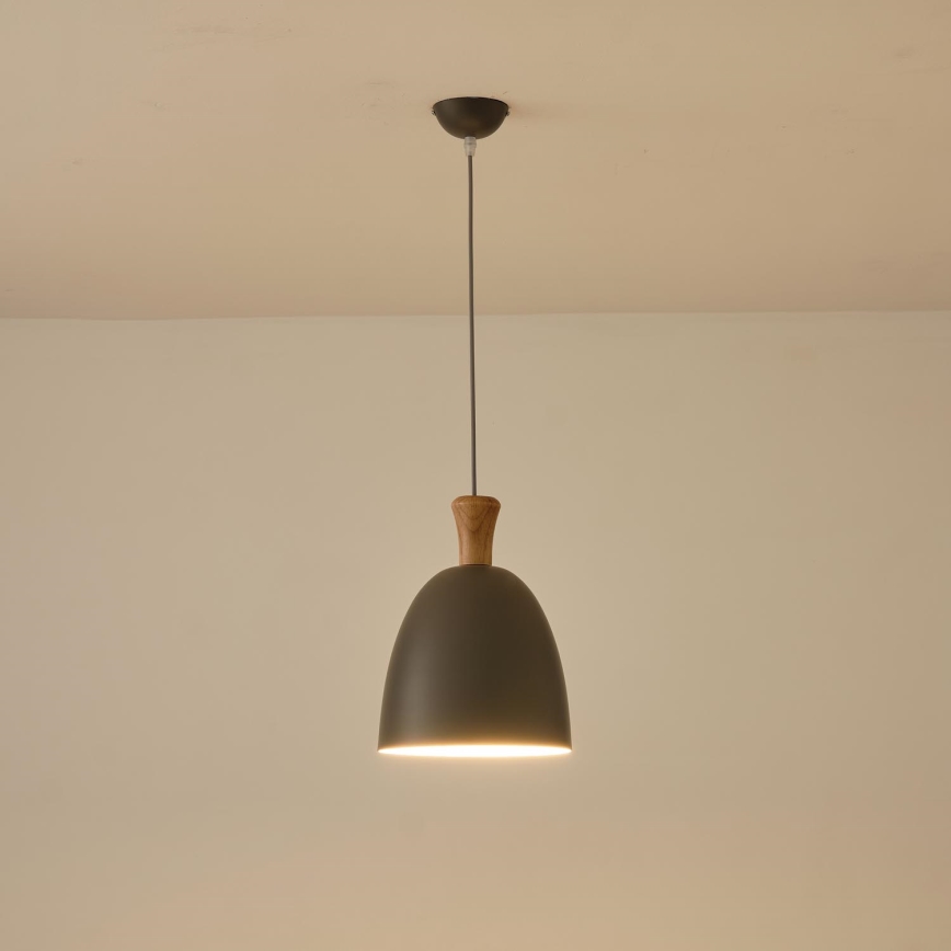 Lustra ar auklu 1xE27/15W/230V pelēka d. 23 cm