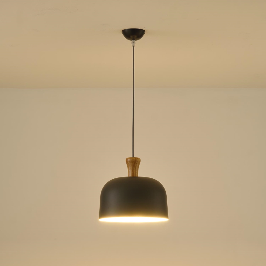 Lustra ar auklu 1xE27/15W/230V pelēka d. 27 cm