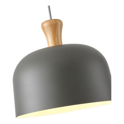 Lustra ar auklu 1xE27/15W/230V pelēka d. 27 cm