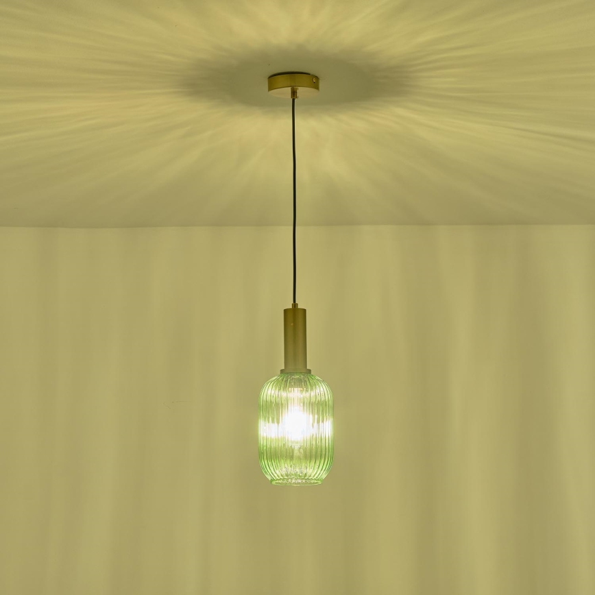 Lustra ar auklu 1xE27/15W/230V zaļa 13 cm