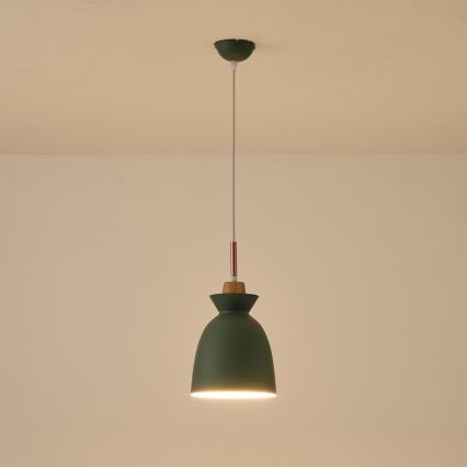 Lustra ar auklu 1xE27/15W/230V zaļa d. 19,5 cm