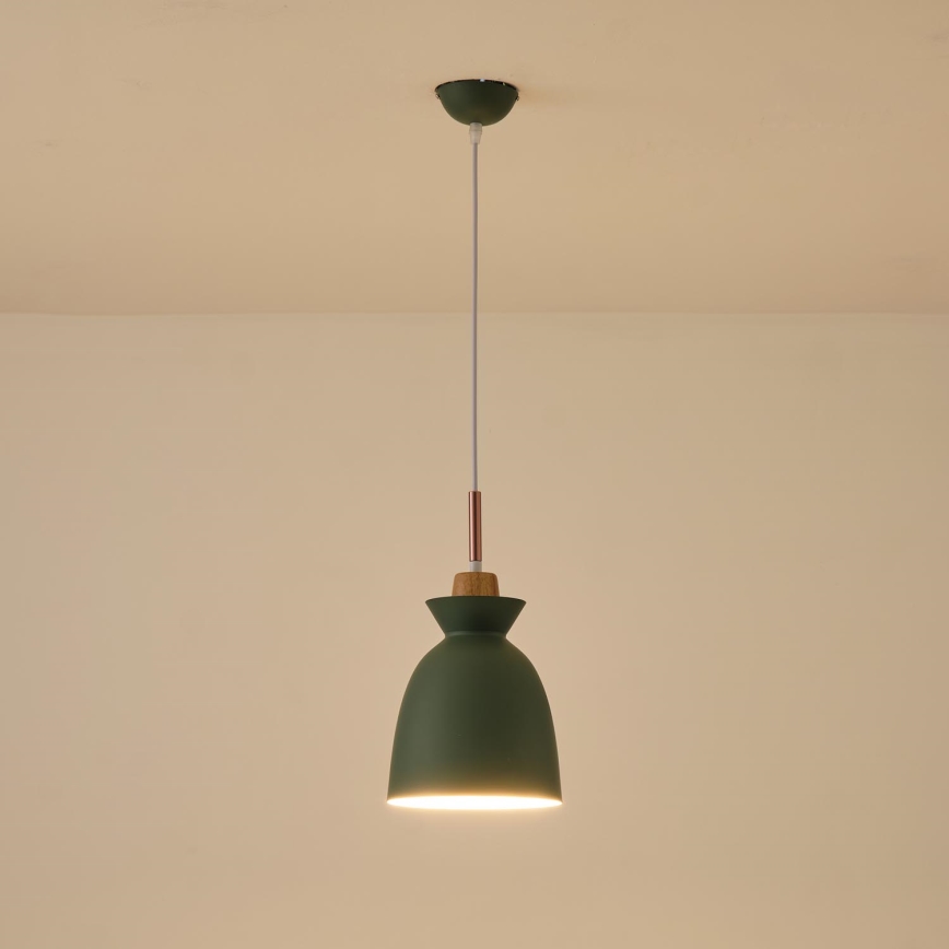 Lustra ar auklu 1xE27/15W/230V zaļa d. 19,5 cm