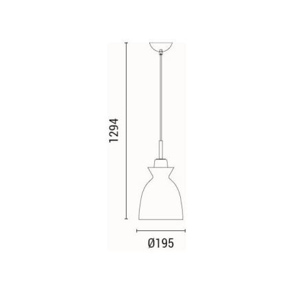Lustra ar auklu 1xE27/15W/230V zaļa d. 19,5 cm