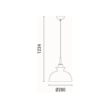 Lustra ar auklu 1xE27/15W/230V zaļa d. 28 cm