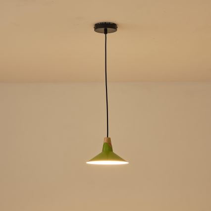 Lustra ar auklu 1xE27/15W/230V zaļa