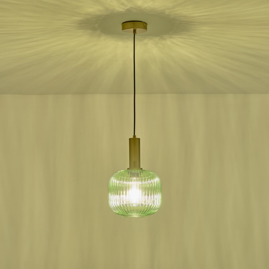 Lustra ar auklu 1xE27/15W/230V zaļa pr. 20 cm