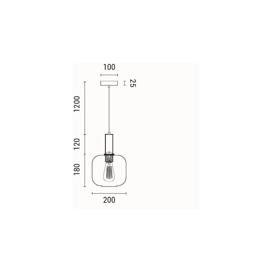 Lustra ar auklu 1xE27/15W/230V zaļa pr. 20 cm