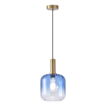 Lustra ar auklu 1xE27/15W/230V zila/dūmakains d. 20 cm