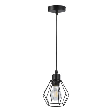 Lustra ar auklu 1xE27/35W/230V d. 18 cm melna