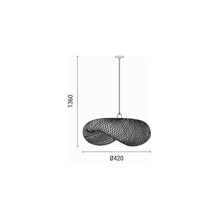 Lustra ar auklu 1xE27/40W/230V bambusa