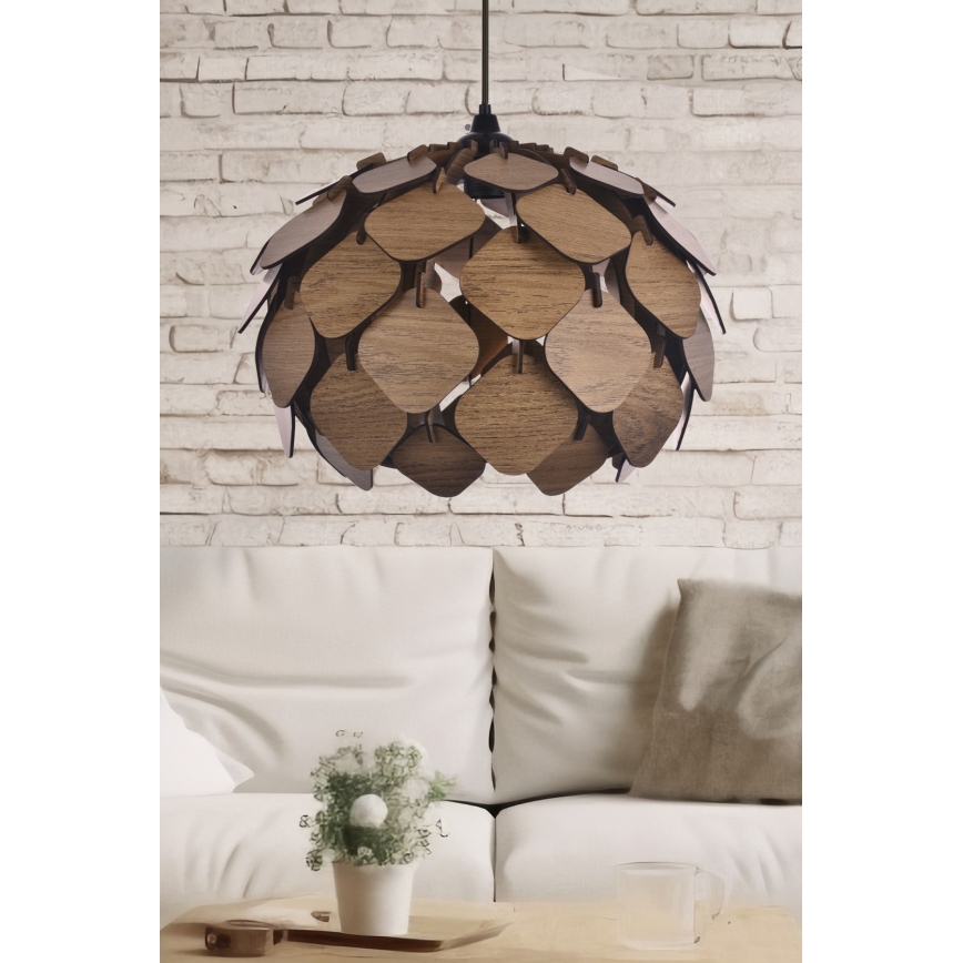 Lustra ar auklu 1xE27/40W/230V brūna
