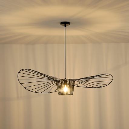 Lustra ar auklu 1xE27/40W/230V melna