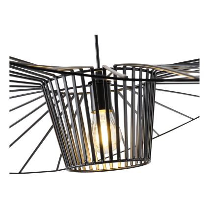 Lustra ar auklu 1xE27/40W/230V melna