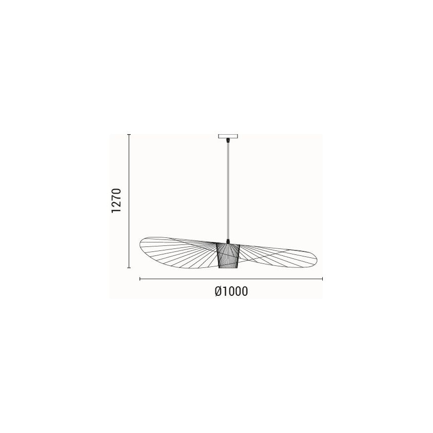 Lustra ar auklu 1xE27/40W/230V melna