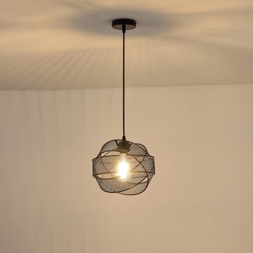 Lustra ar auklu 1xE27/40W/230V melna