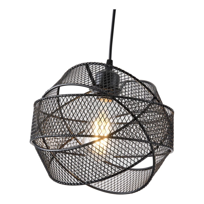 Lustra ar auklu 1xE27/40W/230V melna
