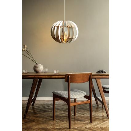 Lustra ar auklu 1xE27/60W/230V balta d. 20 cm