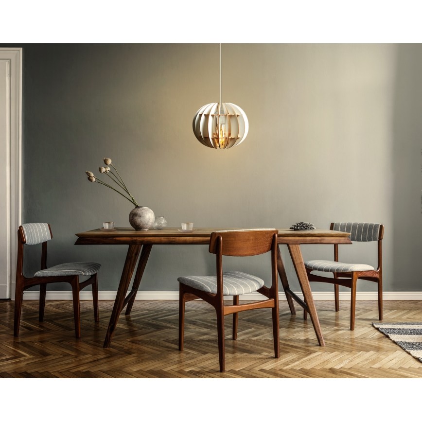 Lustra ar auklu 1xE27/60W/230V balta d. 20 cm