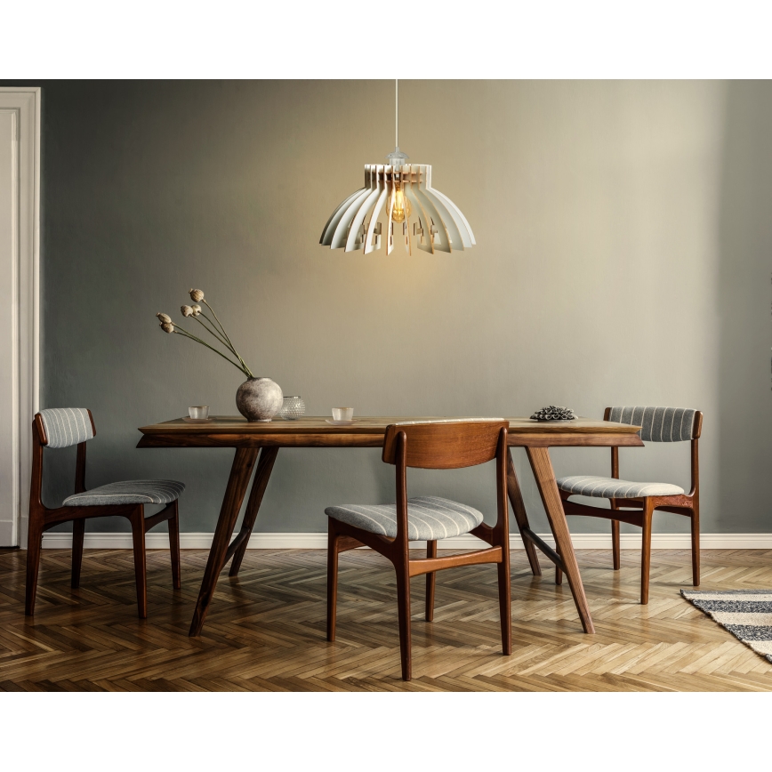 Lustra ar auklu 1xE27/60W/230V balta d. 39 cm