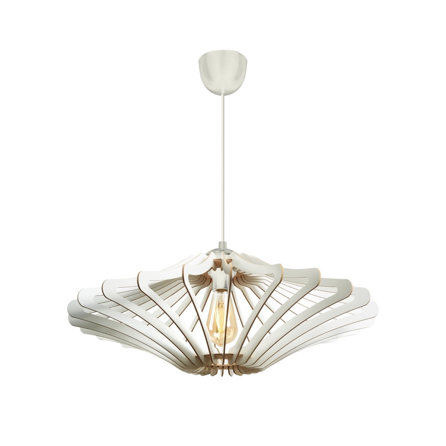 Lustra ar auklu 1xE27/60W/230V balta d. 59 cm