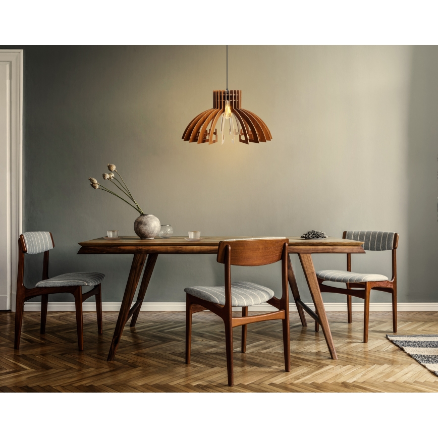 Lustra ar auklu 1xE27/60W/230V brūna d. 39 cm