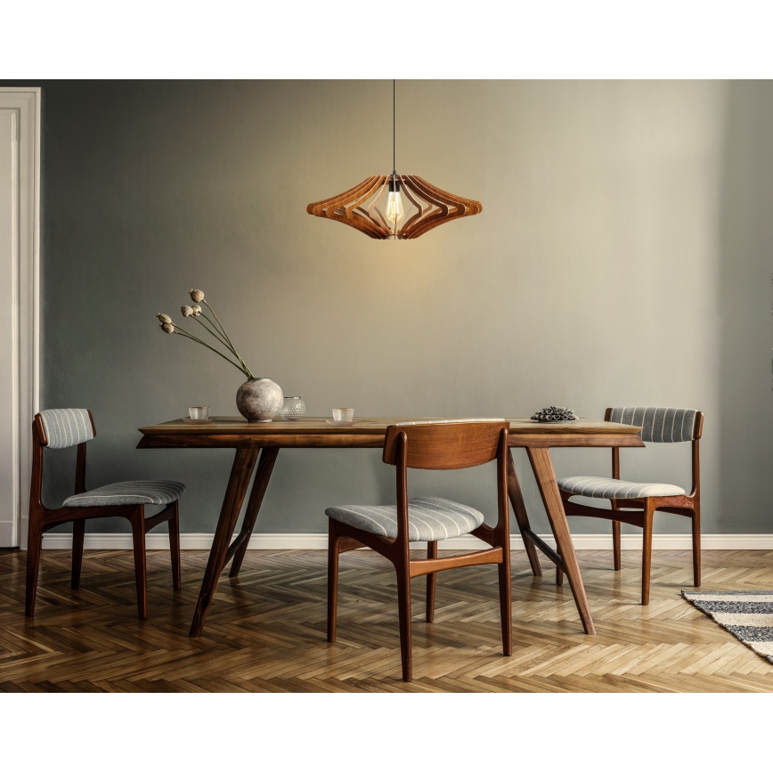Lustra ar auklu 1xE27/60W/230V brūna d. 47 cm