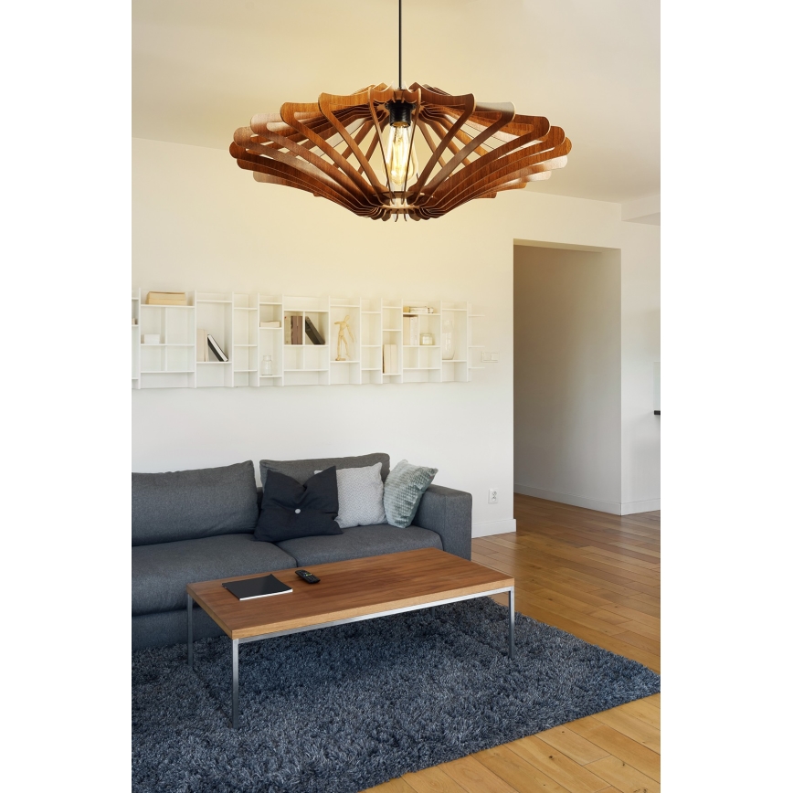 Lustra ar auklu 1xE27/60W/230V brūna d. 47 cm