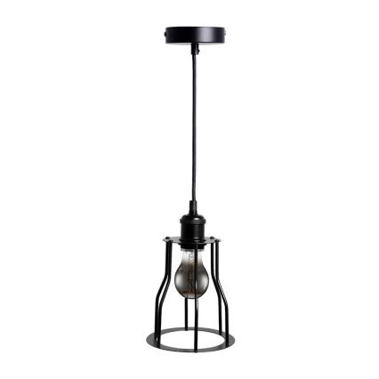 Lustra ar auklu 1xE27/60W/230V d. 15 cm melna