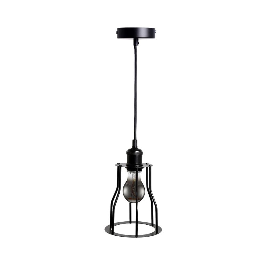 Lustra ar auklu 1xE27/60W/230V d. 15 cm melna