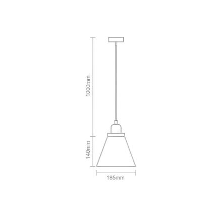 Lustra ar auklu 1xE27/60W/230V d. 18,5 cm