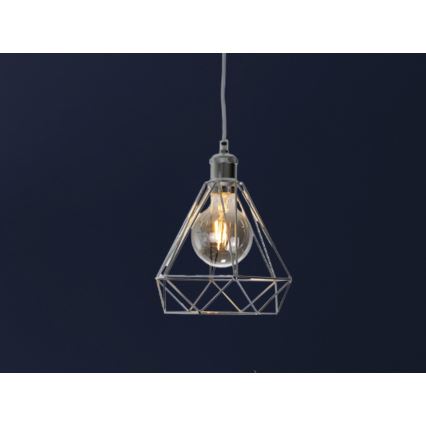 Lustra ar auklu 1xE27/60W/230V d. 22 cm spīdīgi hromēts