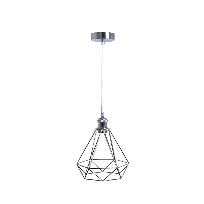 Lustra ar auklu 1xE27/60W/230V d. 22 cm spīdīgi hromēts