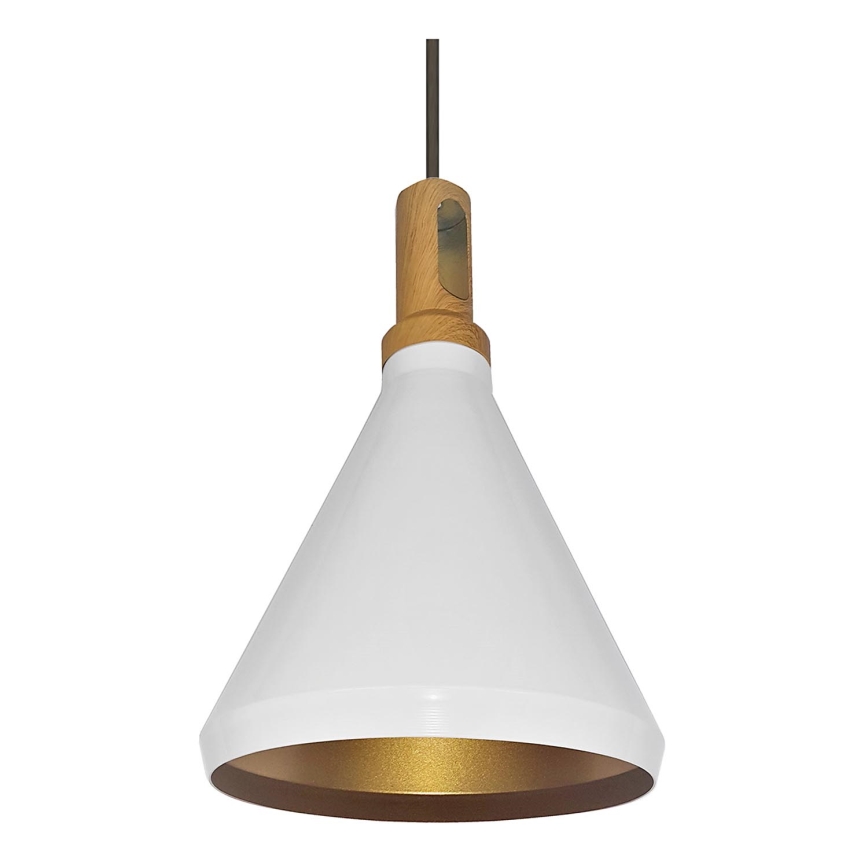 Lustra ar auklu 1xE27/60W/230V d. 23 cm balta