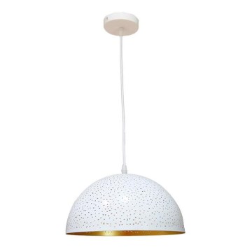 Lustra ar auklu 1xE27/60W/230V d. 30 cm balta