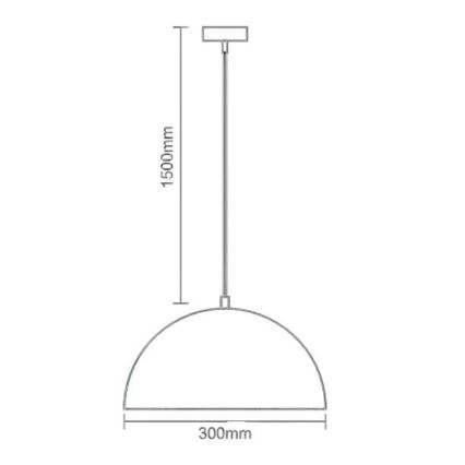 Lustra ar auklu 1xE27/60W/230V d. 30 cm balta